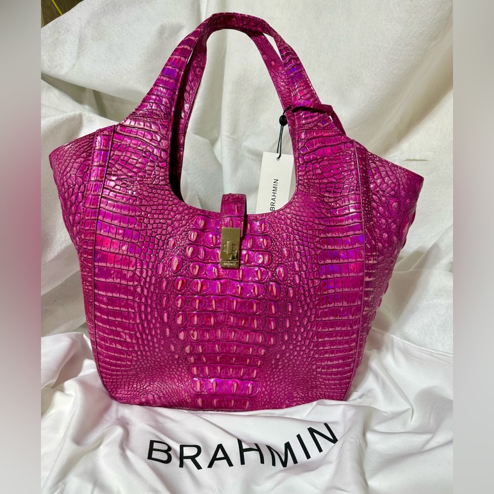 Brahmin Carla Potion Melbourne Leather Shoulder/Hobo Bag